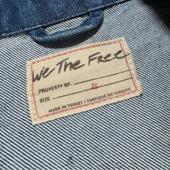 Free People Now Or Never Denim Jacket Coat XS - Picture 9 of 14